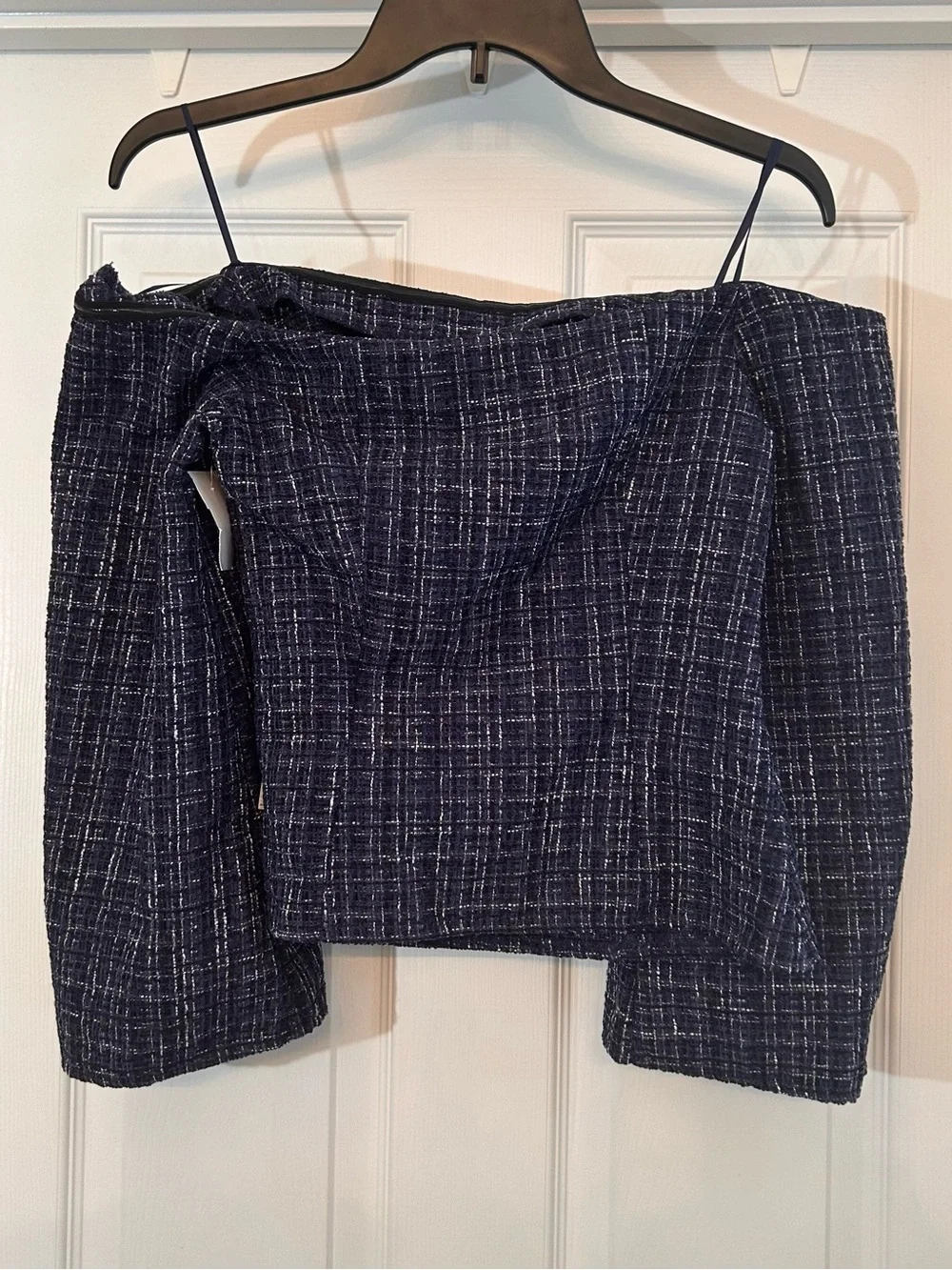 ZARA OFF THE SHOULDER TEXTURED TOP SIZE S 🆕